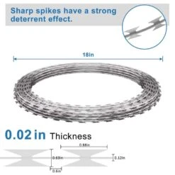 296 Ft. Galvanized Steel Concertina Wire Fencing With Pliers Gloves For Garden Wall Farm Factory Back Yard Security -Dewalt Tools Shop laybus snow fencing vv64y9rj0 c3 1000