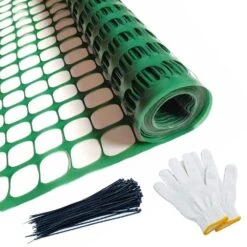 4 Ft. X 100 Ft. 1 Roll Safety Fence Plastic Mesh Fencing Roll Temporary Reusable Netting For Barrier Green
