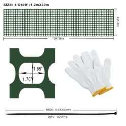 4 Ft. X 100 Ft. 1 Roll Safety Fence Plastic Mesh Fencing Roll Temporary Reusable Netting For Barrier Green -Dewalt Tools Shop laybus snow fencing yx42p4js4 c3 1000