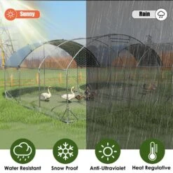 9.2'W X 18.7'L X 6.5'H Metal Chicken Coop, Upgrade Three Support Steel Wire Impregnated Plastic Net Cage,Poultry Fencing 12 9.2'W X 18.7'L X 6.5'H Metal Chicken Coop, Upgrade Three Support Steel Wire Impregnated Plastic Net Cage,Poultry Fencing -Dewalt Tools Shop maocao hoom chicken coops y 102500 44 1000