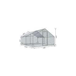 13.1 X 9.8 X 6.4 Ft. Walk-in Metal Spire Shaped Chicken Coop With Waterproof, Anti-Ultraviolet Cover, Poultry Fencing -Dewalt Tools Shop maocao hoom chicken coops y p166156 4f 1000