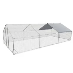 19.5 X 9.7 X 6.4 Ft. Metal Spire Shaped Walk-in Chicken Coops With Waterproof And Anti-Ultraviolet Cover Poultry Fencing