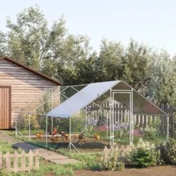 9.8 Ft. X 19.7 Ft. X 6.6 Ft. Large Metal Spire Shaped Chicken Coop With Waterproof And Anti-UV Cover, Poultry Fencing -Dewalt Tools Shop maocao hoom chicken coops y p166338 31 1000