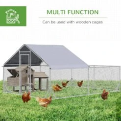 9.8 X 13.1 X 6.4 Ft. Large Metal Spire Shaped Walk In Chicken Coops With Waterproof And Anti-UV Cover, Poultry Fencing -Dewalt Tools Shop maocao hoom chicken coops y p166343 fa 1000