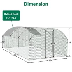 9.84 X 19.68 X 6.56 Ft. Large Walk-in Dome Shaped Metal Chicken Coops With Waterproof And Anti-UV Cover, Poultry Fencing -Dewalt Tools Shop maocao hoom chicken coops y p171905 4f 1000
