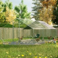 10 X 20 X 6.56 Ft. Metal Walk-in Chicken Coop,Galvanized Wire W/ Waterproof And Anti-Ultraviolet Cover, Poultry Fencing -Dewalt Tools Shop maocao hoom chicken coops y p184738 31 1000