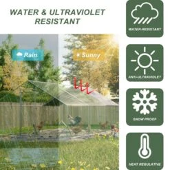 10 X 20 X 6.56 Ft. Metal Walk-in Chicken Coop,Galvanized Wire W/ Waterproof And Anti-Ultraviolet Cover, Poultry Fencing -Dewalt Tools Shop maocao hoom chicken coops y p184738 4f 1000