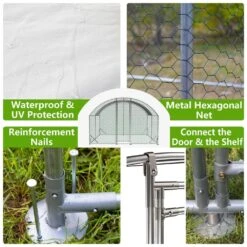 9 Ft. X 13 Ft. X 6 Ft. Large Dome Shaped Walk-in Metal Chicken Coop With Waterproof And Anti-UV Cover,Poultry Fencing -Dewalt Tools Shop maocao hoom chicken coops y p194437 fa 1000