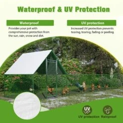 26 X 6.7 X 6.6 Ft. Metal Walk-in Chicken Coops Galvanized Wire W/ Waterproof And Anti-Ultraviolet Cover, Poultry Fencing -Dewalt Tools Shop maocao hoom chicken coops y p197224 44 1000