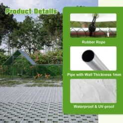 26 X 6.7 X 6.6 Ft. Metal Walk-in Chicken Coops Galvanized Wire W/ Waterproof And Anti-Ultraviolet Cover, Poultry Fencing -Dewalt Tools Shop maocao hoom chicken coops y p197224 fa 1000