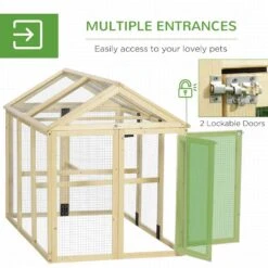 4.6 Ft. X 2.8 Ft. Chicken Run, Wooden Large Chicken Coops, Combinable Design With Perches And Doors, Poultry Fencing -Dewalt Tools Shop maocao hoom chicken coops y p200518 44 1000
