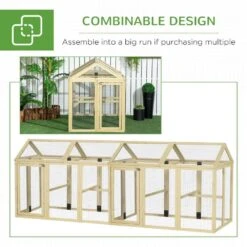 4.6 Ft. X 2.8 Ft. Chicken Run, Wooden Large Chicken Coops, Combinable Design With Perches And Doors, Poultry Fencing -Dewalt Tools Shop maocao hoom chicken coops y p200518 fa 1000