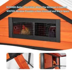 Durable Wood And Iron Chicken Coop W/ Runway And Waterproof Roof For 5-7 Chickens, Built-in Nesting Box, Poultry Fencing -Dewalt Tools Shop maocao hoom chicken coops y s02 66 1000