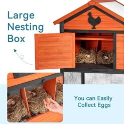 Durable Wood And Iron Chicken Coop W/ Runway And Waterproof Roof For 5-7 Chickens, Built-in Nesting Box, Poultry Fencing -Dewalt Tools Shop maocao hoom chicken coops y s02 76 1000
