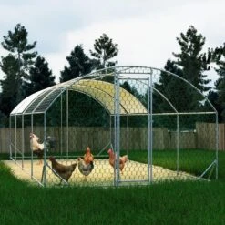 26 Ft. X 9 Ft. X 6 Ft. Large Walk-in Metal Chicken Coops With Waterproof Cover, Outdoor Backyard Farm, Poultry Fencing -Dewalt Tools Shop maocao hoom chicken coops y s33 31 1000