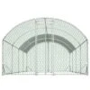 26 Ft. X 9 Ft. X 6 Ft. Large Walk-in Metal Chicken Coops With Waterproof Cover, Outdoor Backyard Farm, Poultry Fencing