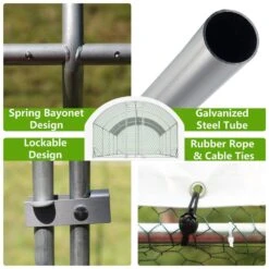 26 Ft. X 9 Ft. X 6 Ft. Large Walk-in Metal Chicken Coops With Waterproof Cover, Outdoor Backyard Farm, Poultry Fencing -Dewalt Tools Shop maocao hoom chicken coops y s33 76 1000