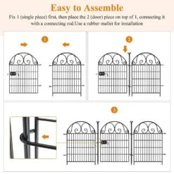27 In. X 32 In. Heavy Duty Metal Temporary Dog Digging Fencing Barrier With Gate For Outdoor Yard (8-Pack) -Dewalt Tools Shop metal fence panels 1y9a4u0q 77 1000