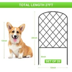 24 In. X 27 Ft. Metal Edging Framed Privacy Fencing Panel, Arched Animal Barrier Border For Patio Yard, Black (25-Pack) -Dewalt Tools Shop metal fence panels 2k3a1h4l c3 1000