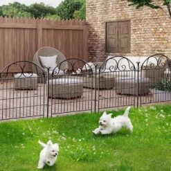 27 In. X 32 In. Heavy Duty Metal Temporary Dog Digging Fencing Barrier With Gate For Outdoor Yard (16-Pack) -Dewalt Tools Shop metal fence panels 4u5x6m8i 77 1000