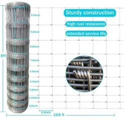 Galvanized 10 In. Wire Farm Fence Heavy Duty Deer Cattle Hog Goat Field Fencing For Yard Garden -Dewalt Tools Shop metallic justincity garden fencing 024ph03328d 4f 1000