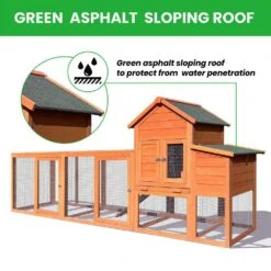 Anky 44.5 In. H X 26 In. W X 122 In. D Metal Poultry Fencing, Large Wood Chicken Coop Backyard With Nesting Box In Brown -Dewalt Tools Shop miscool chicken coops occhd1009910 44 1000