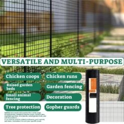 N/A Hardware Cloth 1/2 Inch 48x100' 19-Gauge Black Vinyl Coated Chicken Wire Mesh Roll Garden Fencing Welded Wire Fence -Dewalt Tools Shop n a hardware cloth fencing bsa1122c006 76 1000