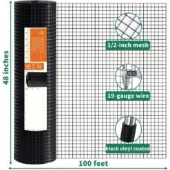 N/A Hardware Cloth 1/2 In. X 48 In. X 100ft. 19-Gauge Hot-Dipped Galvanized Welded Wire Mesh Roll For Chicken Rabbit Fencing -Dewalt Tools Shop n a hardware cloth fencing bsa1122c012 c3 1000