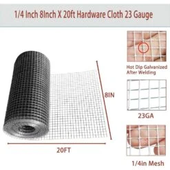 N/A Galvanized Welded Wire Hardware Cloth Roll 8in X 20ft 23Gauge Rabbit Snake Chicken Garden Fencing Critter Barrier 11 N/A Galvanized Welded Wire Hardware Cloth Roll 8in X 20ft 23Gauge Rabbit Snake Chicken Garden Fencing Critter Barrier -Dewalt Tools Shop n a hardware cloth fencing bsa1122c016 1f 1000