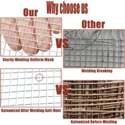 N/A Galvanized Welded Wire Hardware Cloth Roll 8in X 20ft 23Gauge Rabbit Snake Chicken Garden Fencing Critter Barrier 10 N/A Galvanized Welded Wire Hardware Cloth Roll 8in X 20ft 23Gauge Rabbit Snake Chicken Garden Fencing Critter Barrier -Dewalt Tools Shop n a hardware cloth fencing bsa1122c016 4f 1000