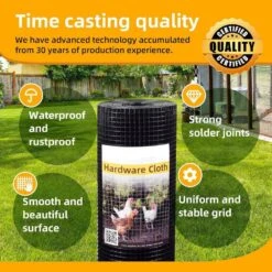 N/A 16in X 10ft Black PVC Coated Wire Mesh 19Ga Hardware Cloth Welded Metal Chicken Wire Fencing Roll For Garden & Home Use -Dewalt Tools Shop n a hardware cloth fencing bsa1122c020 4f 1000