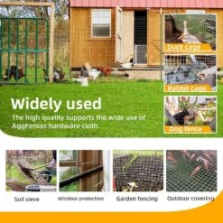 N/A Black PVC Coated 16in X 10ft 27 Gauge Hardware Cloth Galvanized Wire Mesh Screen Roll For Garden Fencing And More -Dewalt Tools Shop n a hardware cloth fencing bsa1122c025 44 1000