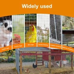 N/A Galvanized Hardware Cloth 1/2 Inch Mesh 19 Gauge Welded Cage Wire Fencing Roll For Garden And Animal Protection 16x50' -Dewalt Tools Shop n a hardware cloth fencing bsa1122c026 44 1000