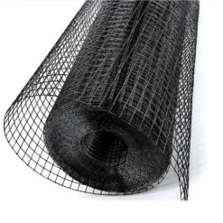 N/A Black PVC Vinyl Coated Hardware Cloth 1/2 In X 48 In X 100.1 Ft 19 Gauge Mesh Garden Fencing Roll
