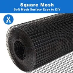 N/A Black PVC Vinyl Coated Hardware Cloth 1/2 In X 48 In X 100.1 Ft 19 Gauge Mesh Garden Fencing Roll -Dewalt Tools Shop n a hardware cloth fencing bsa1122c047 fa 1000