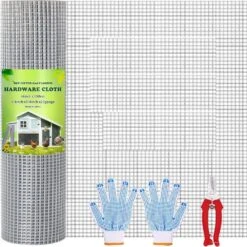 N/A Hardware Cloth 1/4 Inch X 48 X 100 Ft 23 Gauge Galvanized Wire Mesh For Chicken Coop Rabbit Cages Garden Fencing