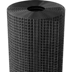 N/A 1/2 Inch 48 X 50 Ft 19-Gauge Black Vinyl Coated Welded Wire Mesh Fencing Chicken Wire Garden Fencing Roll