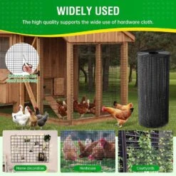 N/A 1/2 Inch 48 X 50 Ft 19-Gauge Black Vinyl Coated Welded Wire Mesh Fencing Chicken Wire Garden Fencing Roll -Dewalt Tools Shop n a hardware cloth fencing bsa1122c059 76 1000