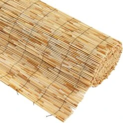 4 Ft. H X 16.4 Ft. W Natural Wood Color Reeds Eco-Friendly Privacy Screen Curtain Patio Reed Fencing Rolls (2-Pack) -Dewalt Tools Shop natural atengnes garden fencing yd240474 c3 1000