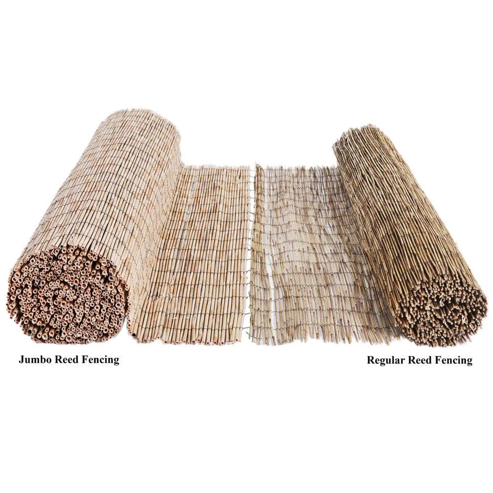 6 Ft. H X 16 Ft. L Natural Jumbo Reed Bamboo Fencing 10 6 Ft. H X 16 Ft. L Natural Jumbo Reed Bamboo Fencing - Image 8