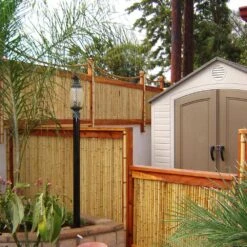 Natural Bamboo Fencing Decorative Rolled Fence Panel 6 Ft. H X 4 Ft. L X 1 In. D -Dewalt Tools Shop natural backyard x scapes garden fencing 22 n64 66 1000