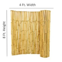 Natural Bamboo Fencing Decorative Rolled Fence Panel 90 In. H X 48 In. L X 1 In. D -Dewalt Tools Shop natural backyard x scapes garden fencing 22 n84 31 1000