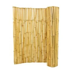 Natural Bamboo Fencing Decorative Rolled Fence Panel 90 In. H X 48 In. L X 1 In. D
