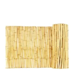 1 In. D X 3 Ft. H X 8 Ft. W Natural Bamboo Fence Decorative Rolled Fencing Panel