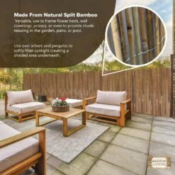 Harbor Gardens Split Bamboo Fencing -Dewalt Tools Shop natural garden fencing r647hg10 44 1000