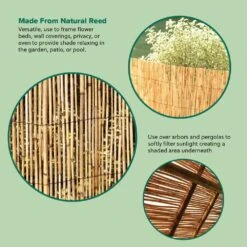 13 Ft. L X 5 Ft. H Decorative Garden Reed Wood Fencing -Dewalt Tools Shop natural harbor gardens garden fencing r645hg 1f 1000