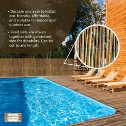 13 Ft. L X 5 Ft. H Decorative Garden Reed Wood Fencing -Dewalt Tools Shop natural harbor gardens garden fencing r645hg 44 1000