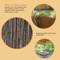 13 Ft. L X 3 Ft. 3 Ft. H Decorative Garden Willow Wood Fencing -Dewalt Tools Shop natural harbor gardens garden fencing r648hg 1f 1000