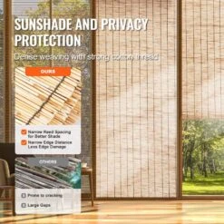 Natural Reed Fencing, 5.5 Ft. X 16.4 Ft. Reed Screen Curtain Balcony Reed Fence Roll Outdoor Backyard Patio Power Source -Dewalt Tools Shop natural vevor garden fencing lwwl1jt164ft2hbiiv0 4f 1000