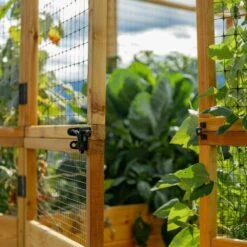 8 Ft. X 8 Ft. Garden In A Box With Deer Fencing -Dewalt Tools Shop natural wood outdoor living today raised planter boxes rb88dfo 44 1000